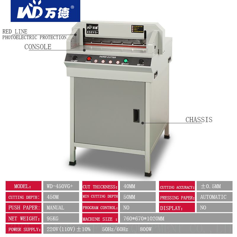 Colordowell WD-450VG+ Electric Paper Cutting Machine: Advanced Precision, Efficiency & Quality