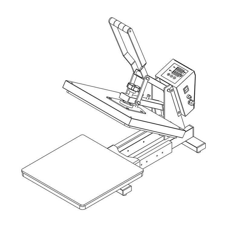 Colordowell's Superior XYC-004C Clamshell Heat Press Machine with Slide-out Bed